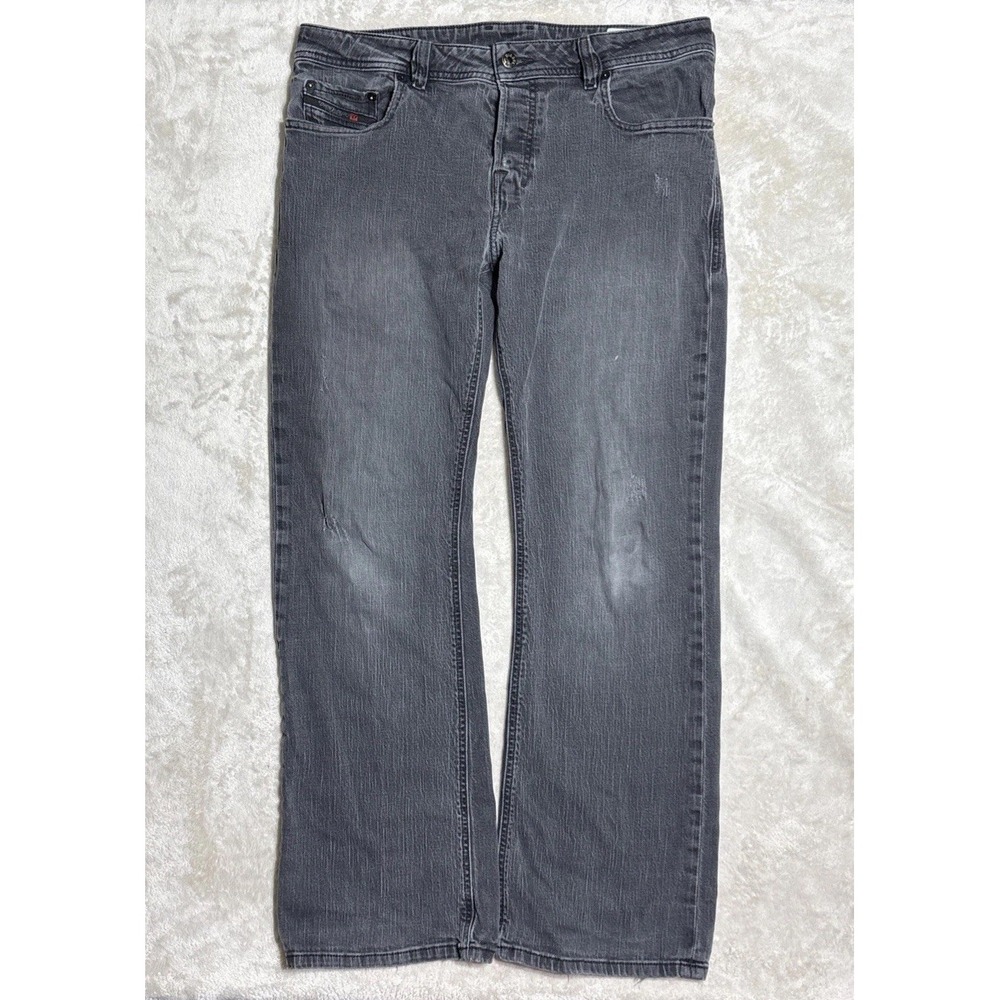 Diesel Zatiny Bootcut Jeans Men's 32x32 Gray Stretch Slightly Distressed C69AC